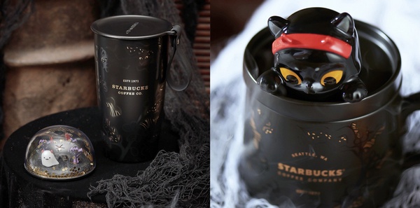 星巴克「萬聖派對魔法系列」登場！飛天小黑貓吸管杯可愛爆棚，黑色鑽石杯絕美必收！