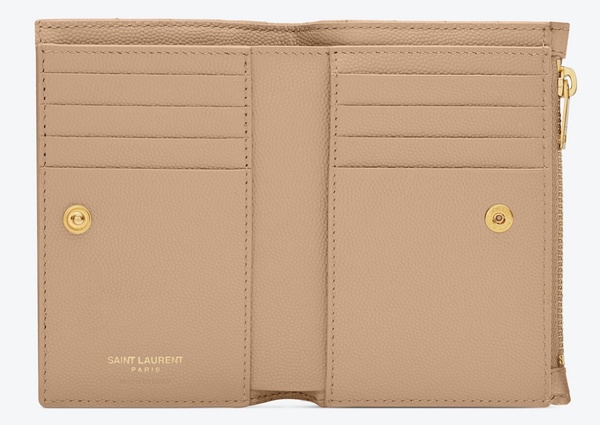 Saint Laurent 絎縫小牛皮短夾,NT15,300