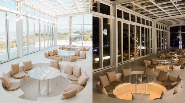 桃園全新景觀餐廳「夏夕夏景」！純白玻璃屋、漸層色夕陽，打造希臘風度假景點