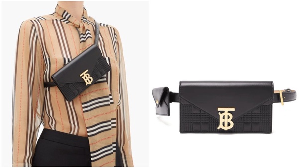 黑五精品包推薦清單1:Burberry TB絎縫皮革腰包 黑五優惠價NT$9,635/原價NT$24,080