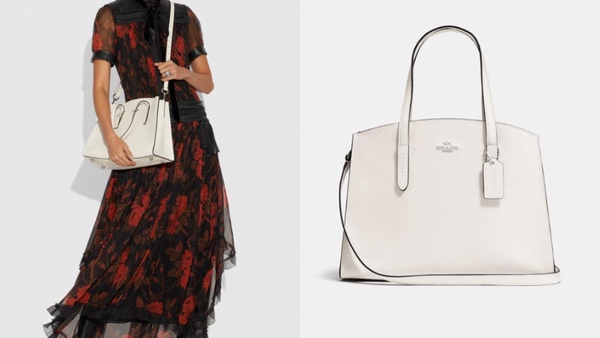 黑五精品包推薦清單3:Coach Charlie Chalk Ladies Satchel 黑五優惠價US$189.04(約NT$5,250)/原價US$350.00(約NT$9,725)