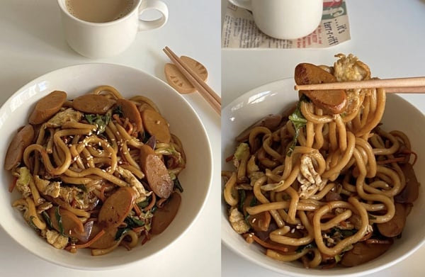 料理小白必收藏！「烏龍麵」食譜大公開！低脂蒜香蝦仁烏龍麵、泡菜烏龍麵簡單又美味～