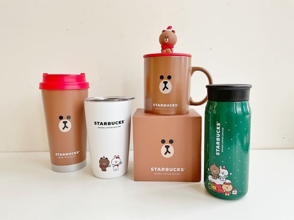 熊大店長現身星巴克！星巴克聯名LINE FRIENDS12款新品，熊大公仔、隨行卡「這天」開賣