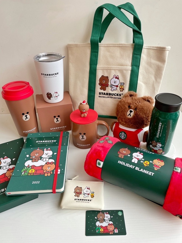 熊大店長現身星巴克!星巴克聯名LINE FRIENDS12款新品,熊大公仔、隨行卡「這天」開賣