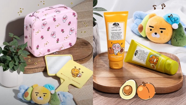 KAKAO FRIENDS x 品木宣言「經典面膜」超萌聯名！桃子化妝包、萊恩髮帶周邊必搶