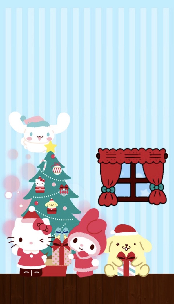 「聖誕版Kitty」手機桌布特蒐！Kitty扮成麋鹿太勾錐，美樂蒂雪人款桌布必收藏