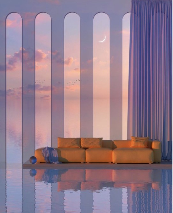 2022 Pantone「長春花藍」手機桌布特蒐！韓系塗鴉風超療癒，月光景色夢幻必收藏！
