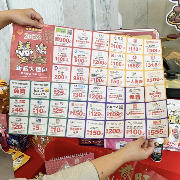 全聯福袋2022：附上40品牌聯手的「新春大禮包」優惠券，更加碼抽2台保時捷，以及SHARP水波爐、0水鍋等精品家電。