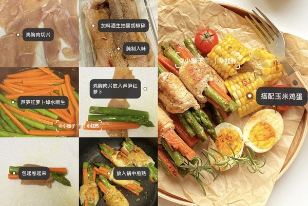 雞胸肉料理食譜10：雞胸肉蘆筍捲