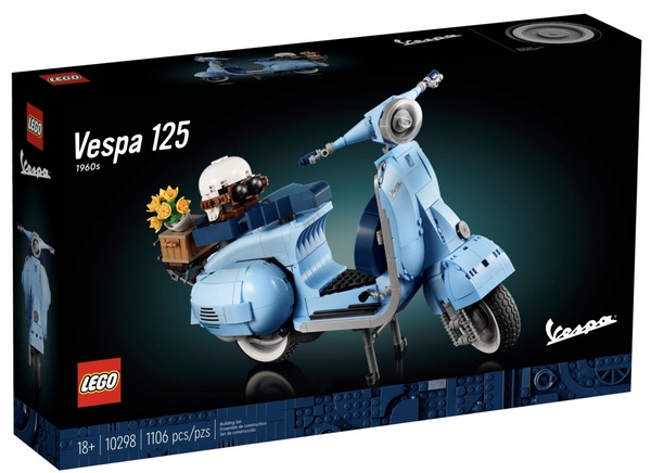 樂高LEGO最新聯名「偉士牌 Vespa 125」必入手！藍綠色復古機車，帶你重遊懷舊義大利！