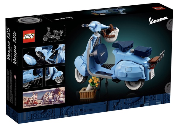 樂高LEGO最新聯名「偉士牌 Vespa 125」必入手！藍綠色復古機車，帶你重遊懷舊義大利！