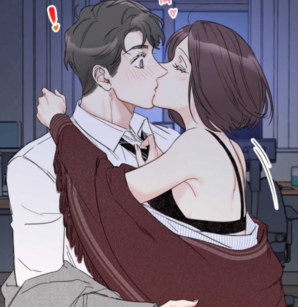 《社內相親》漫畫「床戲尺度更大」！副CP不只摘眼鏡還咬耳朵，泰武夏莉從腿一路吻上去