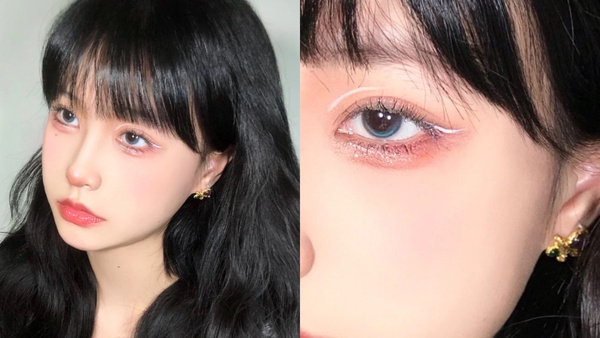小紅書爆紅！「白色眼線妝」透明感流行畫法，打造貓眼溫柔風