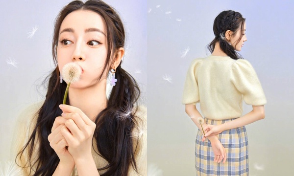 女星同款編髮推薦:迪麗熱巴/單邊耳際編髮