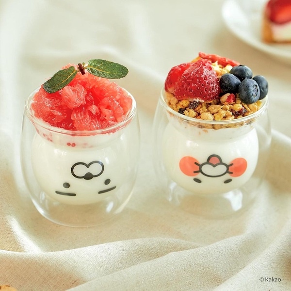 KakaoFriends「萊恩&春植造型玻璃杯」開賣!萊恩化身白熊、泰迪熊,可愛又實用
