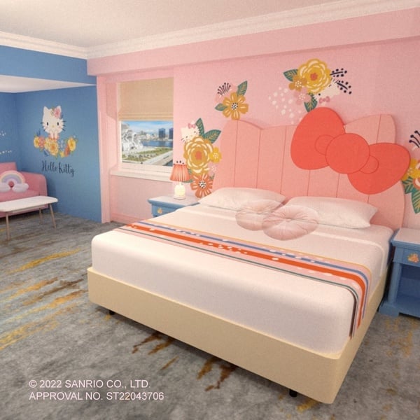 Hello Kitty主題房一定要住！漢來飯店9間「三麗鷗主題房」Kitty、美樂蒂、大眼蛙都有