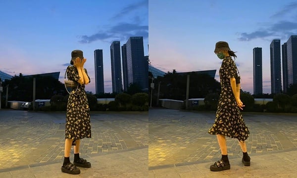 迪麗熱巴碎花單品穿搭2：長洋X涼鞋X漁夫帽