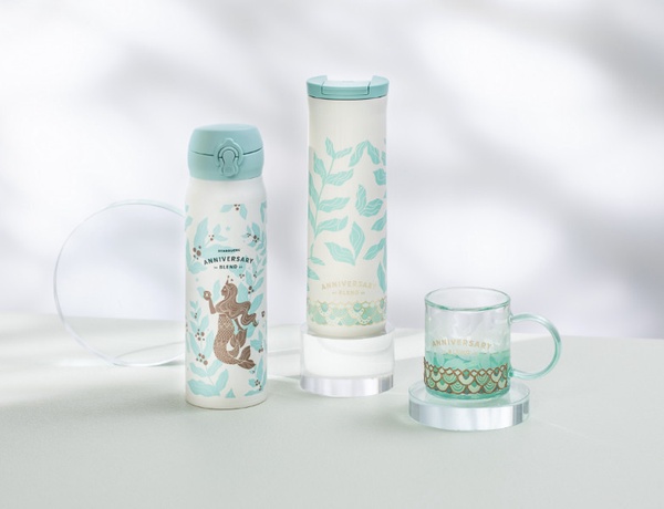 星巴克新品「人魚女神與珊瑚」系列必收！星巴克熊變人魚珊瑚熊寶寶，再推海洋藍透明包