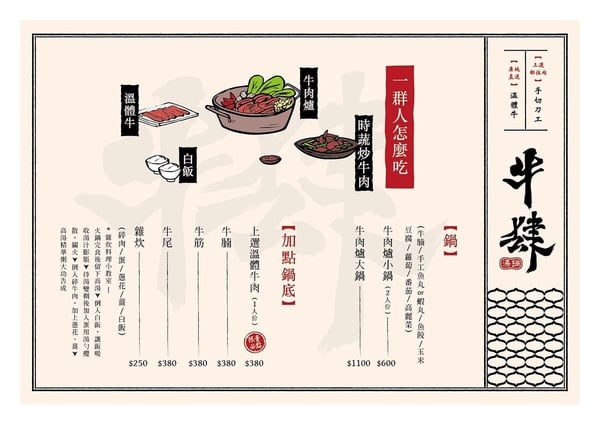 台北「溫體牛火鍋」推薦 1：牛老大涮牛肉
