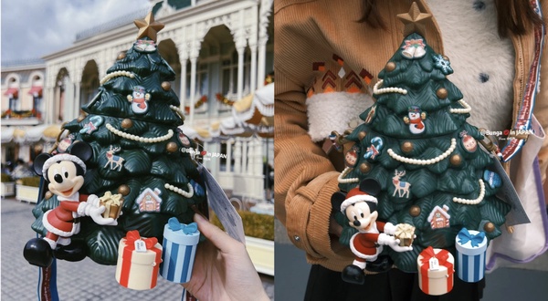 米奇聖誕樹爆米花桶必買!東京迪士尼冬季新品:米妮&雪莉玫玩偶、達菲圍巾可愛登場
