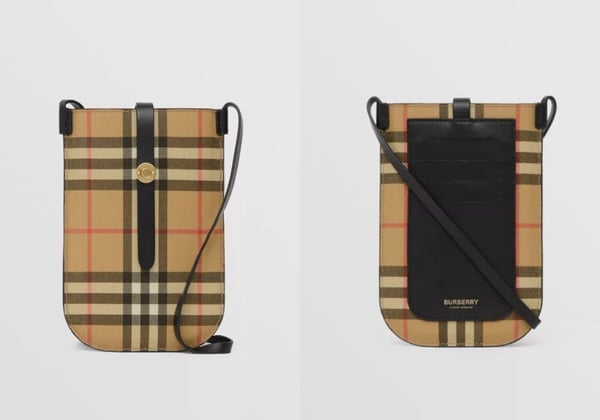 2022「精品手機袋」推薦：Burberry Anne - Vintage 格紋艾尼手機保護套，NT$21,900