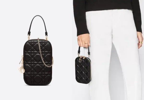 2022「精品手機袋」推薦：DIOR LADY DIOR 手機收納袋，NT$36,500