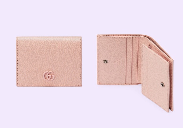 粉色精品皮夾推薦8:GUCCI GG Marmont card case