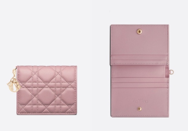 粉色精品皮夾推薦6: DIOR 迷你 LADY DIOR 銀包,NT$ 21,000