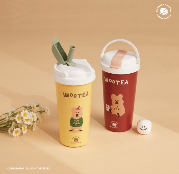 最萌手搖飲！五桐號聯名韓國DinoTaeng，短尾矮袋鼠Quokka環保杯、毛毯「這天」開賣
