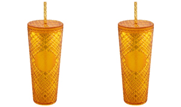 星巴克情人節新品「24OZJeweled閃耀金TOGO冷水杯」,售價550元