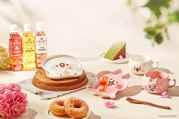 卡娜赫拉杯盤免費送!7-11x午後の紅茶「卡娜赫拉的小動物」4款粉紅兔兔、P助杯盤太萌