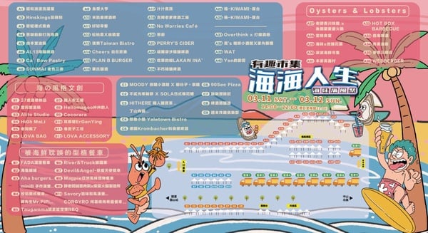 「2023海味痛風市集」本周末登場!逾60家人氣攤販、餐車進駐,喝啤酒配海鮮太Chill