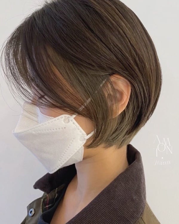 耳圈染配色範本推薦7：霧棕ｘ橄欖綠