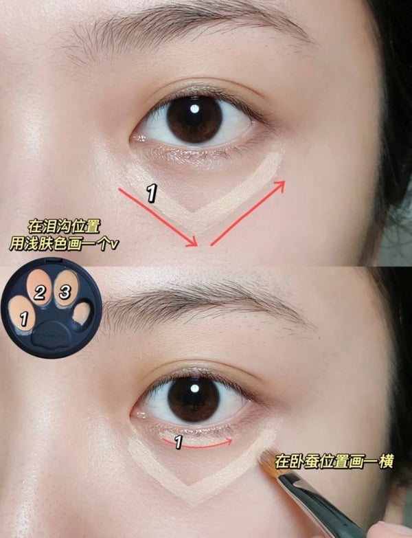 黑眼圈怎麼遮乾淨?黑眼圈結構遮瑕法,淚溝暗沉一次搞定,這樣遮瑕清透又自然