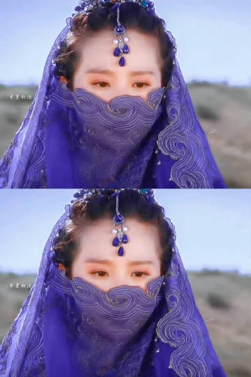 古裝劇9位「藍色面紗」美人!白鹿&趙露思誰更媚?趙麗穎冷豔,熱巴遮臉還是頂級大美人