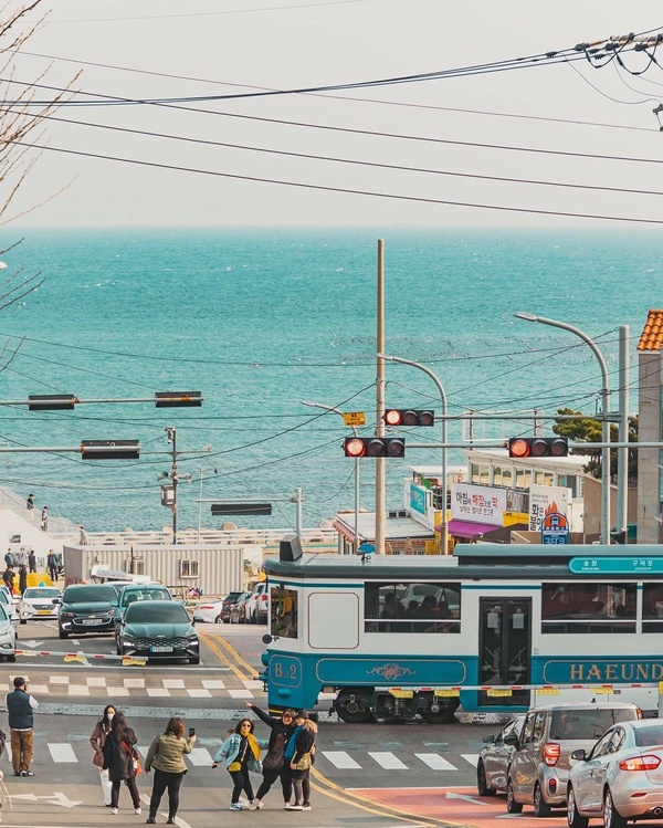 韓國釜山景點推薦:海雲台Blueline Park海濱列車