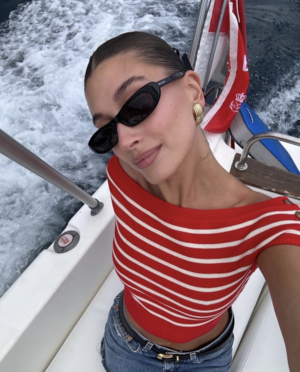 2023夏日必備墨鏡：Hailey Bieber- Saint Laurent 