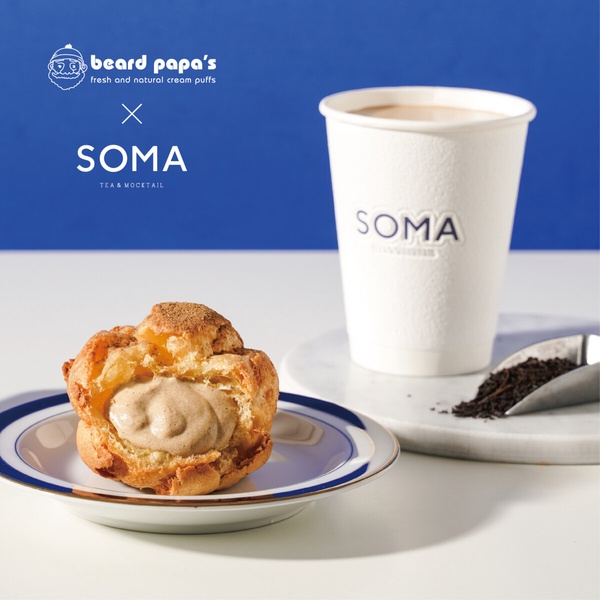 奶茶控開吃SOMA泡芙！beard papa’sｘSOMA推「茶歐雷泡芙」，濃郁茶香加限定茶凍必吃