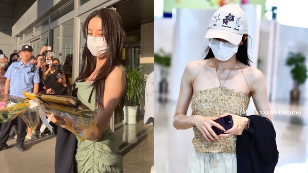 迪立熱巴近期機場穿搭引熱議！大露白皙美背及美腿，夏天這樣穿超吸睛