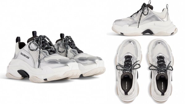 Y2K風銀色球鞋推薦8.Balenciaga TRIPLE S