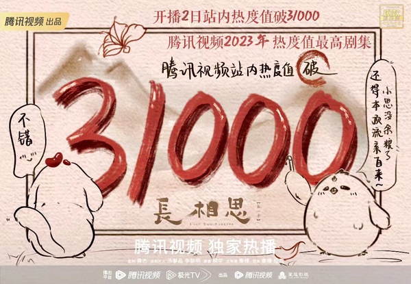 2023騰訊陸劇「最高熱度值」TOP10！肖戰《玉骨遙》第三，楊紫《長相思》拿下9個第一！
