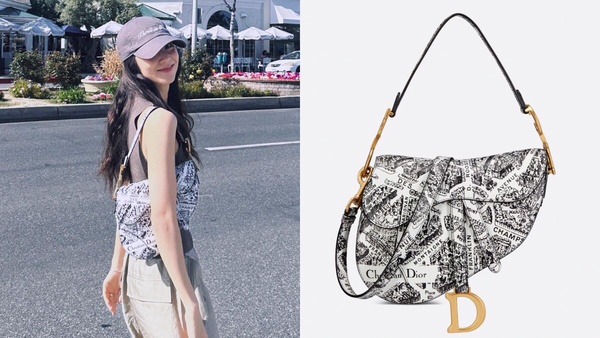 Jisoo同款精品包4：Dior Plan de Paris Saddle馬鞍包