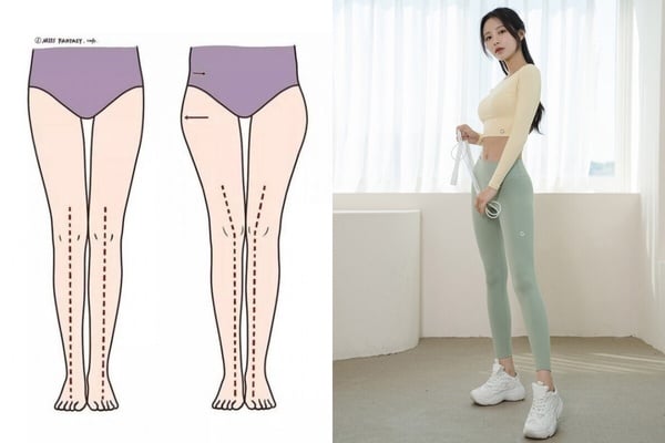 韓國梨形身材博主分享瘦腿法