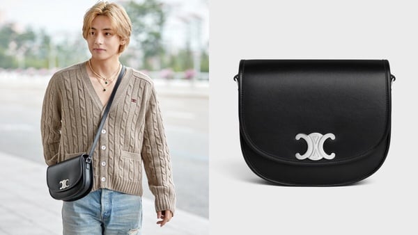 BTS V :CELINE BESACE TRIOMPHE中型手袋