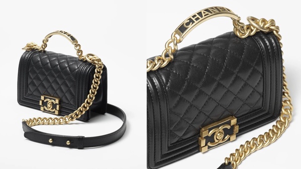 8.CHANEL香奈兒BOY CHANEL手把口蓋包 NT$232,700