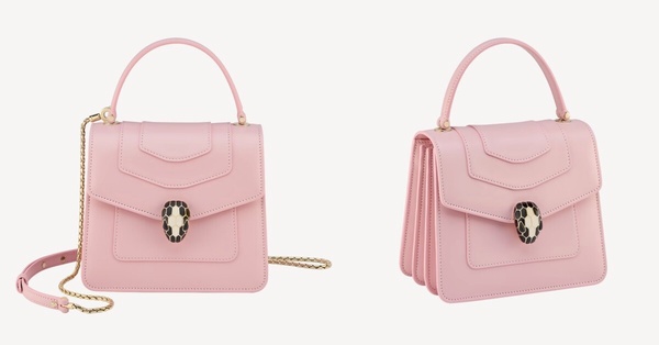櫻花粉精品包推薦2:寶格麗BVLGARI SERPENTI FOREVER手提包 NT$106,500