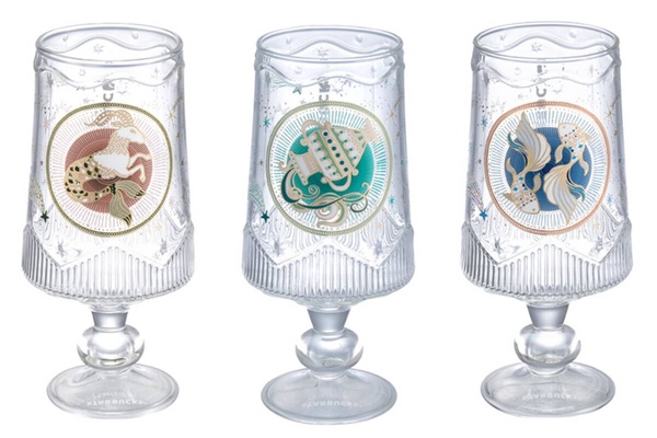 星巴克2023星座杯！星巴克首賣高質感「12星座玻璃杯」，立體燙金＋高腳杯「這天」開賣