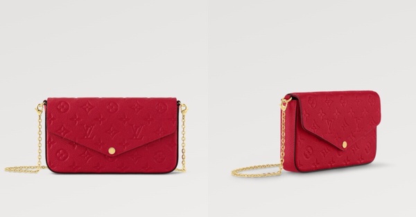 2024開運紅色系精品包清單：Louis Vuitton Félicie Pochette，NT$51,000
