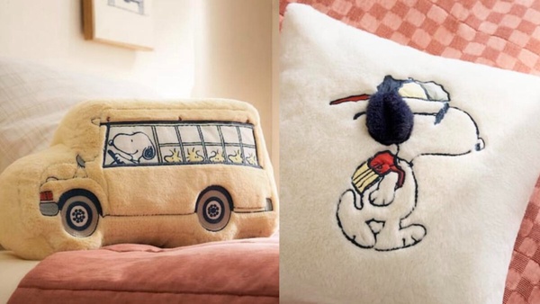 可愛爆擊！Zara Home x Peanuts史努比系列登場，史努比抱枕、餐盤、文具到寢具都有