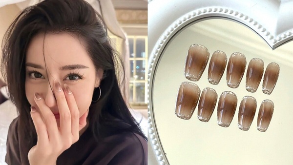 美拉德風美甲範本3:高級法式款